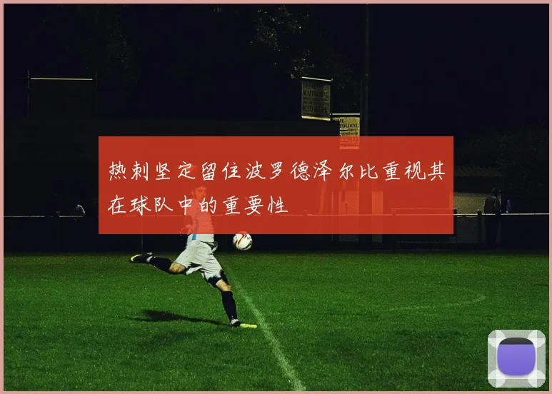 热刺坚定留住波罗德泽尔比重视其在球队中的重要性